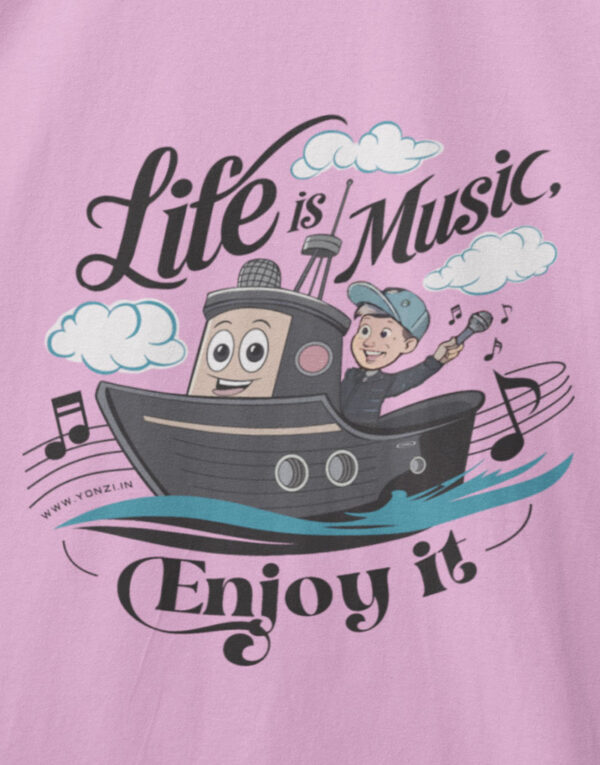 life is music enjoy it oversized classic logo