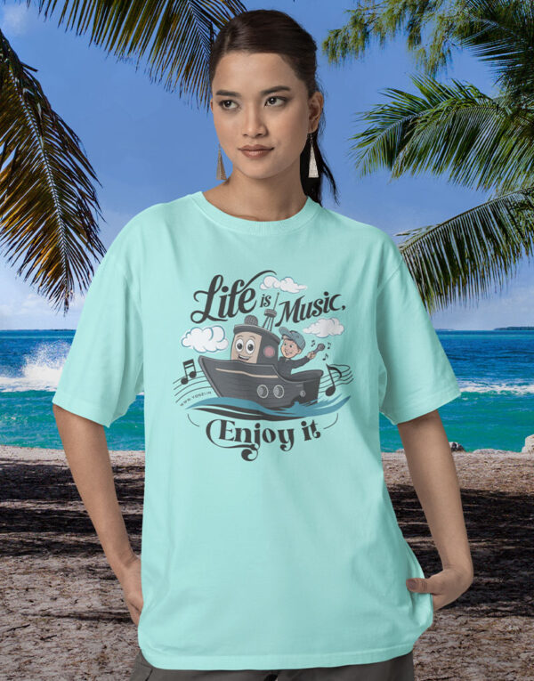 life is music enjoy it oversized classic mint