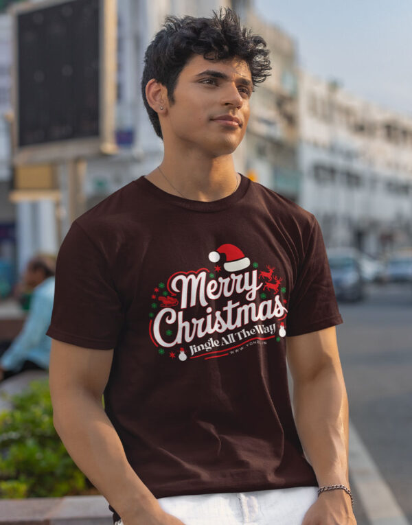 merry christmas jingle all the way coffee brown