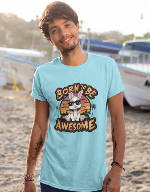 born to be awesome baby blue