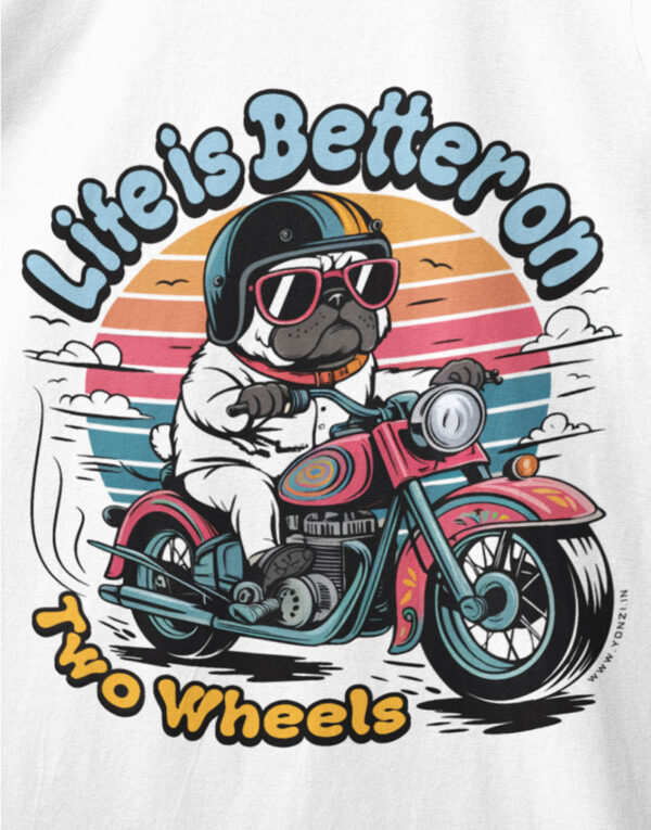 life is better on two wheels classic white big