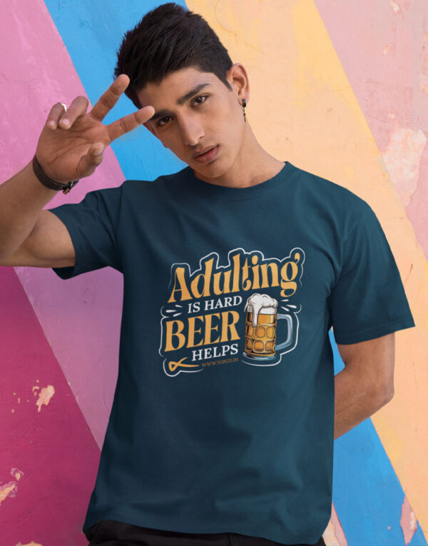 adulting is hard beer helps petrol blue