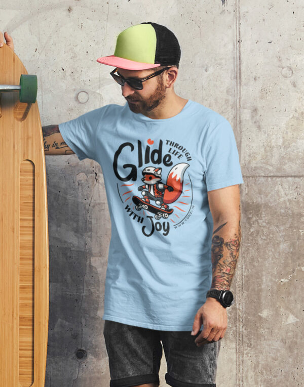 glide through life with joy baby blue