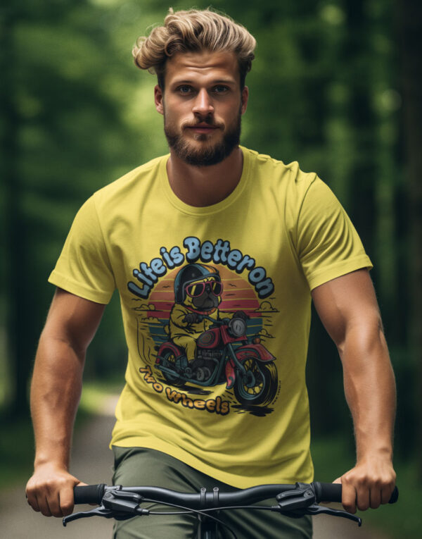 life is better on two wheels classic new yellow