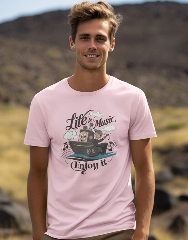 life is music enjoy it classic light baby pink