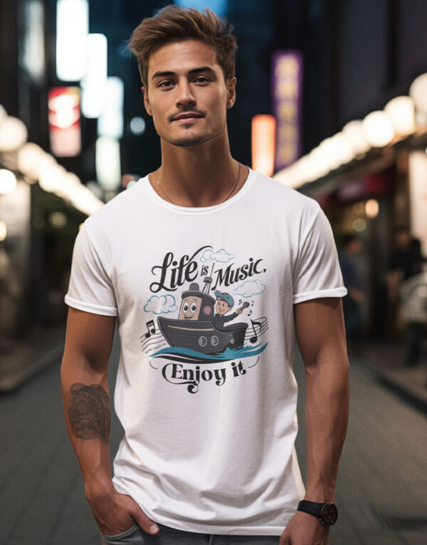 life is music enjoy it classic white